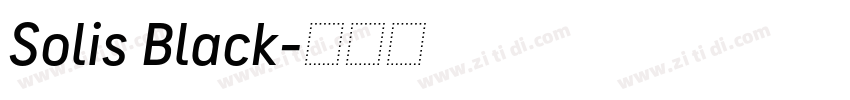 Solis Black字体转换